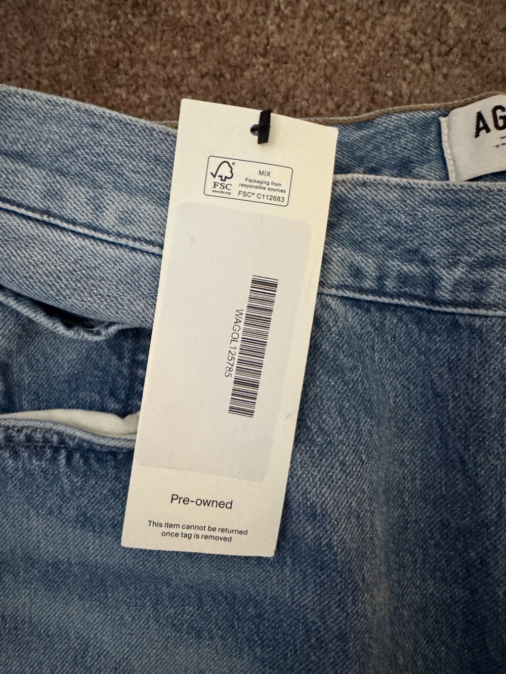 Agolde Remy High Rise Straight Jeans (Color Collision) - Picture 4 of 6